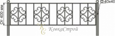 Кованая оградка №86 в Екатеринбурге фото
