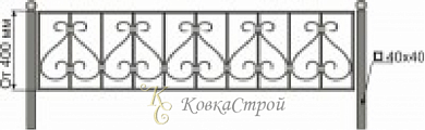 Кованая оградка №84 в Екатеринбурге фото
