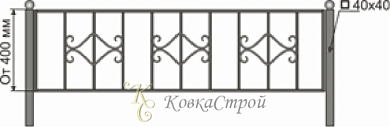 Кованая оградка №75 в Екатеринбурге фото
