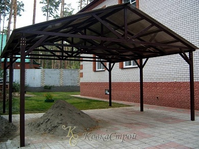 Навес для автомобиля №95 в Екатеринбурге фото