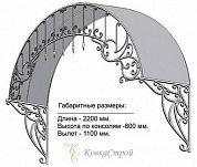 Кованый козырек №18 в Екатеринбурге фото
