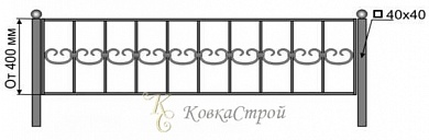 Кованая оградка №51 в Екатеринбурге фото
