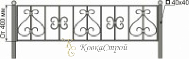 Кованая оградка №83 в Екатеринбурге фото

