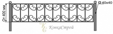 Кованая оградка №64 в Екатеринбурге фото
